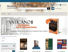 Tablet Screenshot of livrariamontfort.com.br